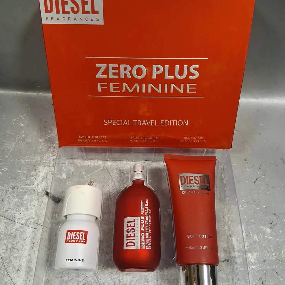 BOXED DIESEL ZERO PLUS FEMNINE SPECIAL TRAVEL EDITION GIFT SET