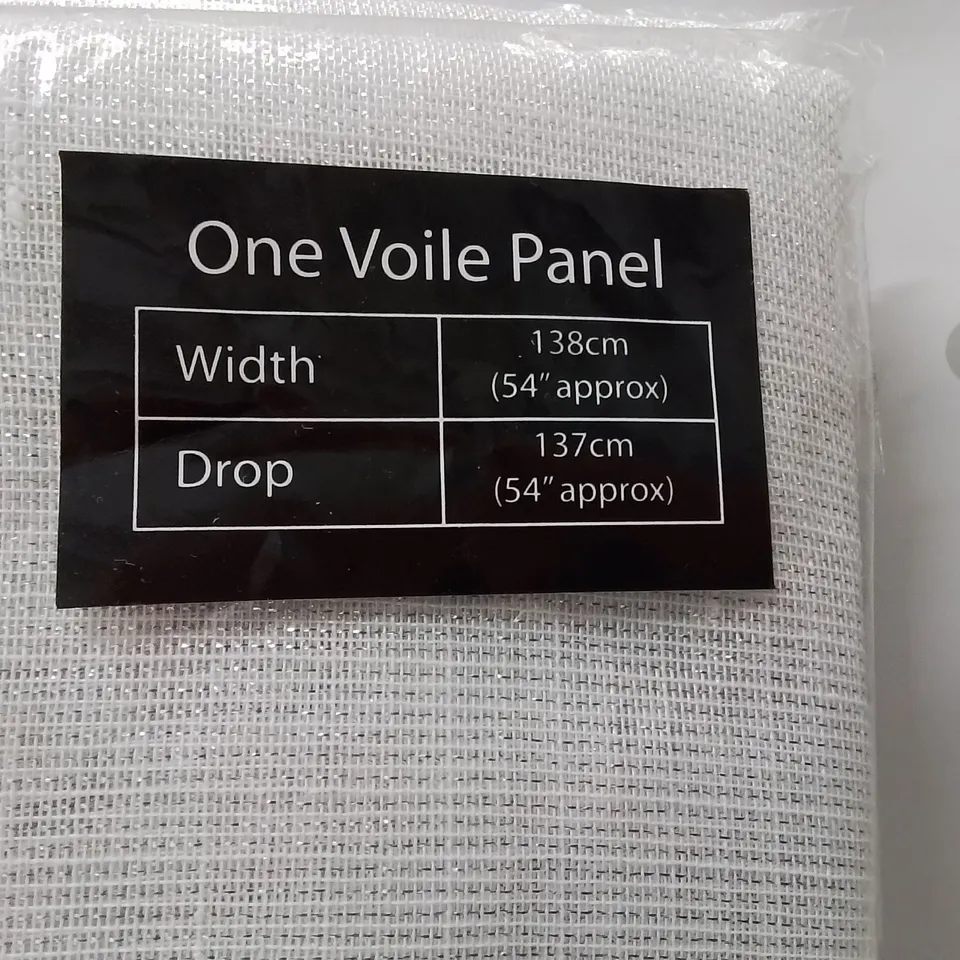 BRAND NEW TYRONE VOILE PANEL CURTAIN 138 X 137CM