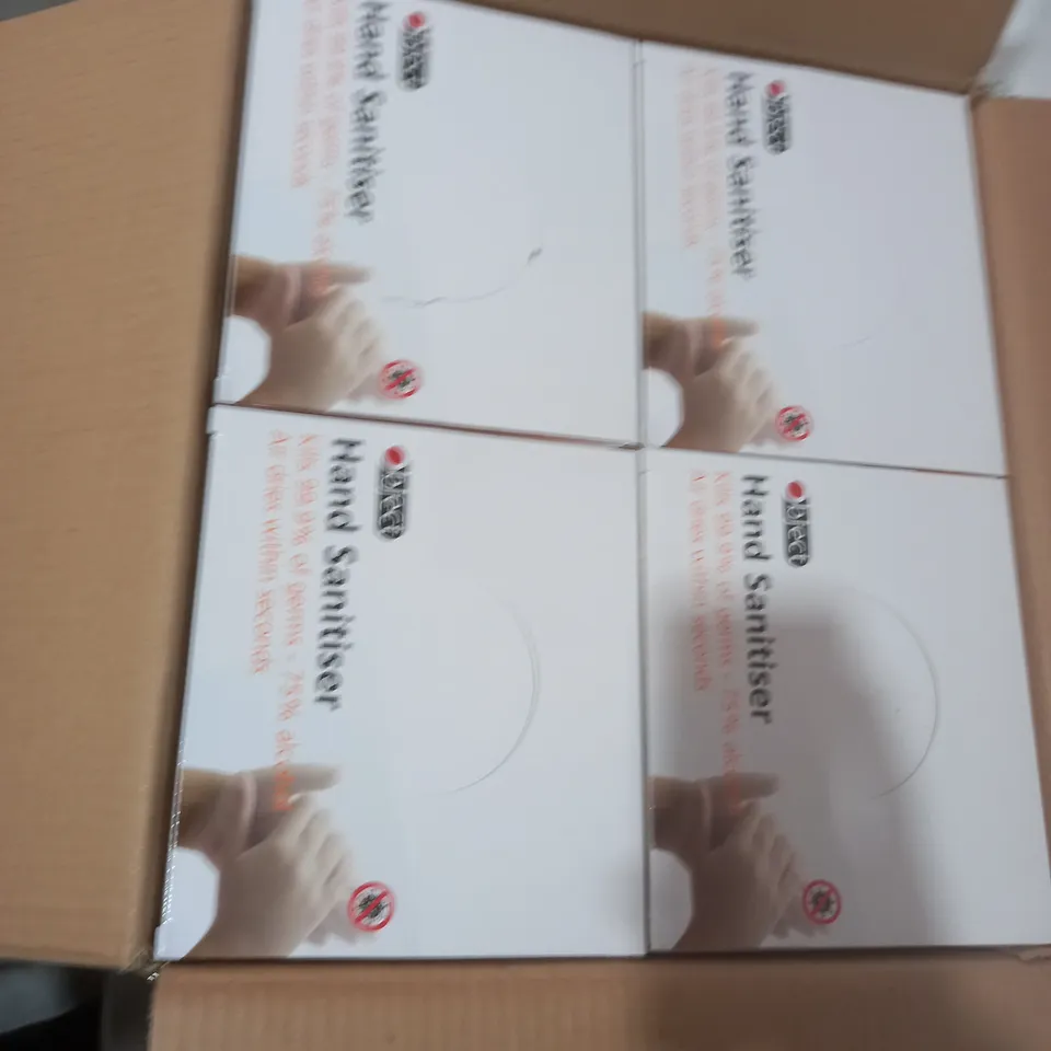 BOX OF APPROXIMATELY 8 OBJECT HAND SANITISER PACKS (25 PER PACKS )