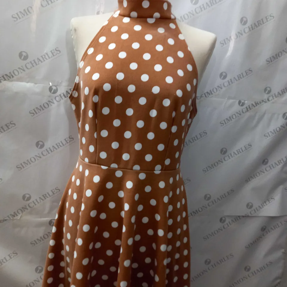 BOOHOO NIGHT POKADOT DRESS - SIZE 16