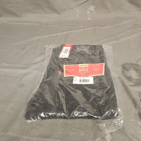 LEVI'S 551Z STRETCH STRAIGHT JEANS IN BLACK WASH SIZE 16YRS