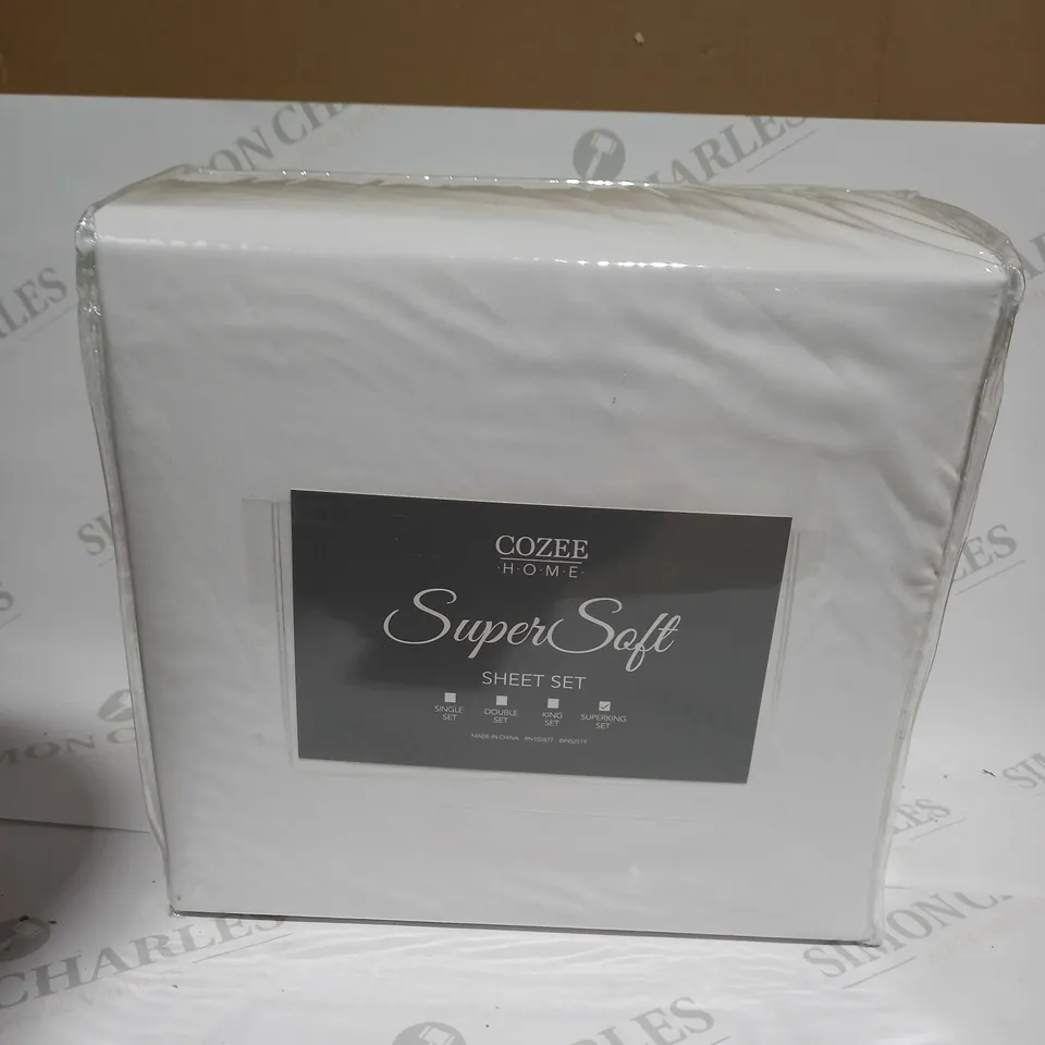 COZEE HOME SUPERSOFT SHEET SET - SUPERKING