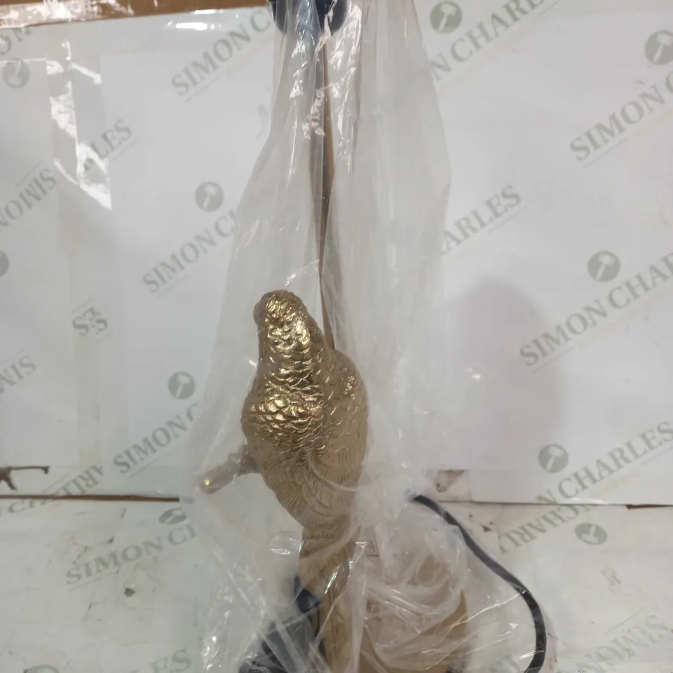 ALISON CORK PARROT TABLE LAMP - GOLD 