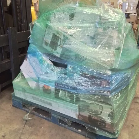 PALLET CONTAINING A LARGE QUANTITY OF ELECTRICAL ITEMS TO INCLUDE;MICROWAVE,KETTLE,OIL FILLED RADIATOR,STEAM CLEANER INDUCTION HOB