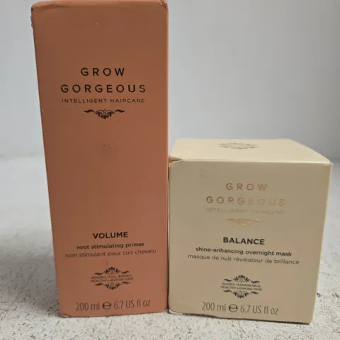 2 GROW GORGEOUS PRODUCTS TO INCLUDE ROOT STIMULATING PRIMER & OVERNIGHT MASK