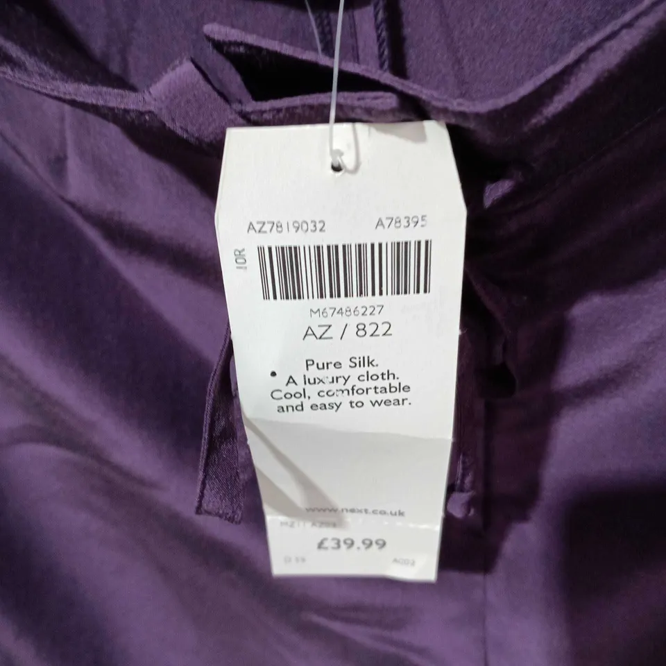 NEXT PURPLE SILK BLOUSE – WOMEN'S TROUSERS