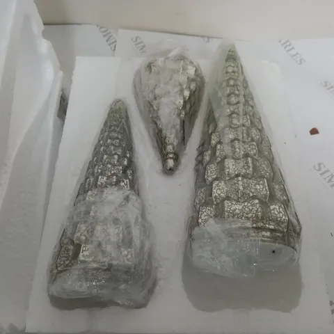 ALISON CORK SET OF MERCURY GLASS TREES