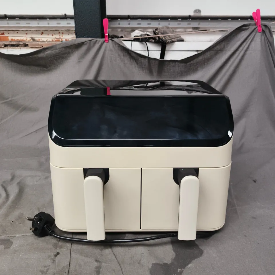 BOXED DUAL AIR FRYER DIGITAL 9L IN CREAM 