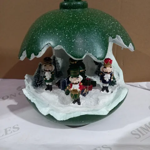 SANTAS EXPRESS PRE-LIT SPHERE WITH CHRISTMAS CHARACTER SCENE