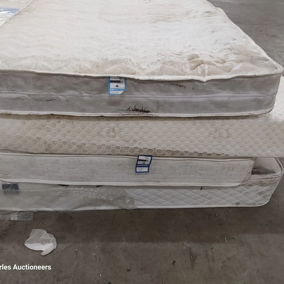 FOUR ASSORTED UNBAGGED MATTRESSES 4' & 5'