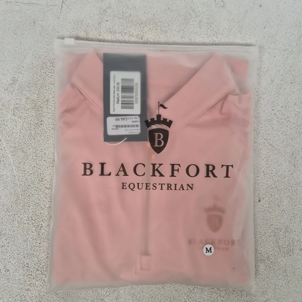 BAGGED BLACKFORT BLUSH PINK COOL MESH LONG SLEEVE BASE LAYER SIZE MEDIUM