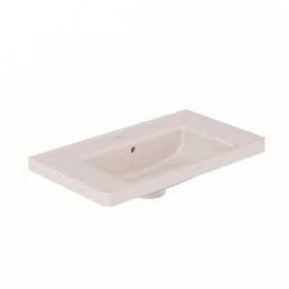 BOXED VADO CAMEO MINERAL CAST 800MM UNIT BASIN - PINK CLAY 