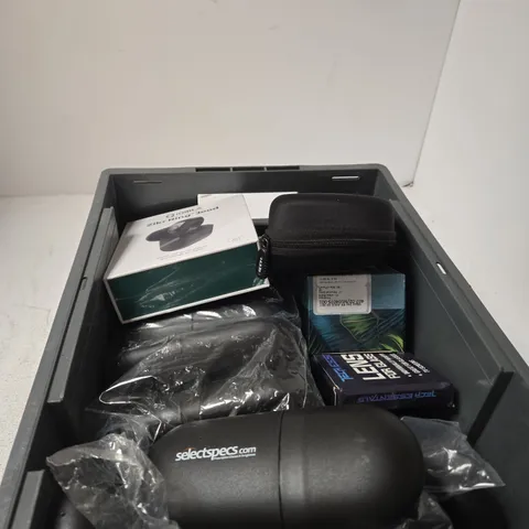 APPROXIMATELY 15 ASSORTED ITEMS INCLUDING GLASSES CASES , LENS WIPES AND ZIKR RING JOOD 