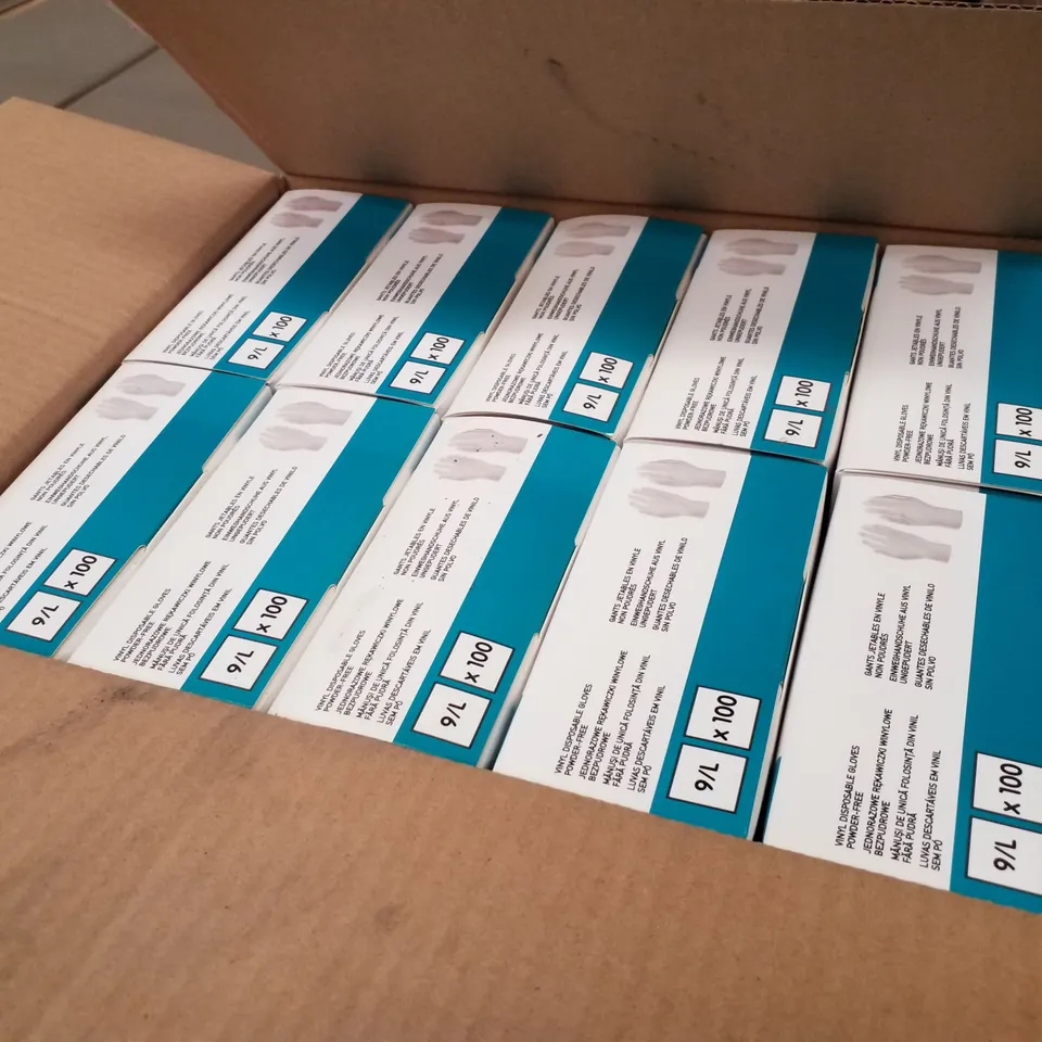 PALLET OF APPROXIMATELY 56 INTCO VINYL DISPOSABLE GLOVES 100PK BOXES - LARGE