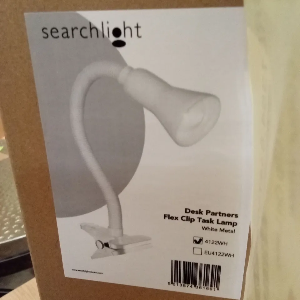 SUTER 30cm CLIP ON LAMP - WHITE