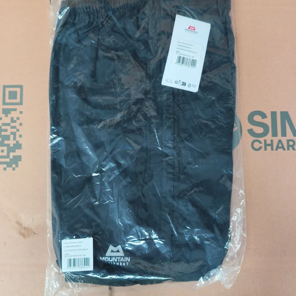 bagged mountain equipment zeno fz men's pants in black size large