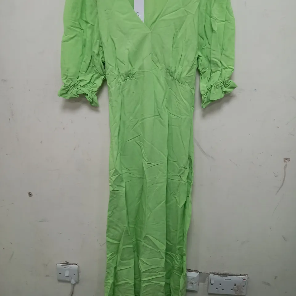 NOBODYS CHILD DELILAH PLAIN MIDI DRESS IN GREEN - UK 10