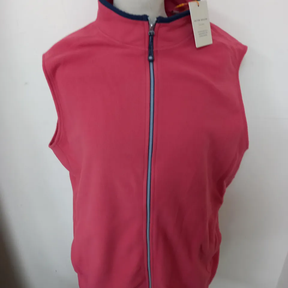 PETER MILLAR FLEECE GILET IN RED - L