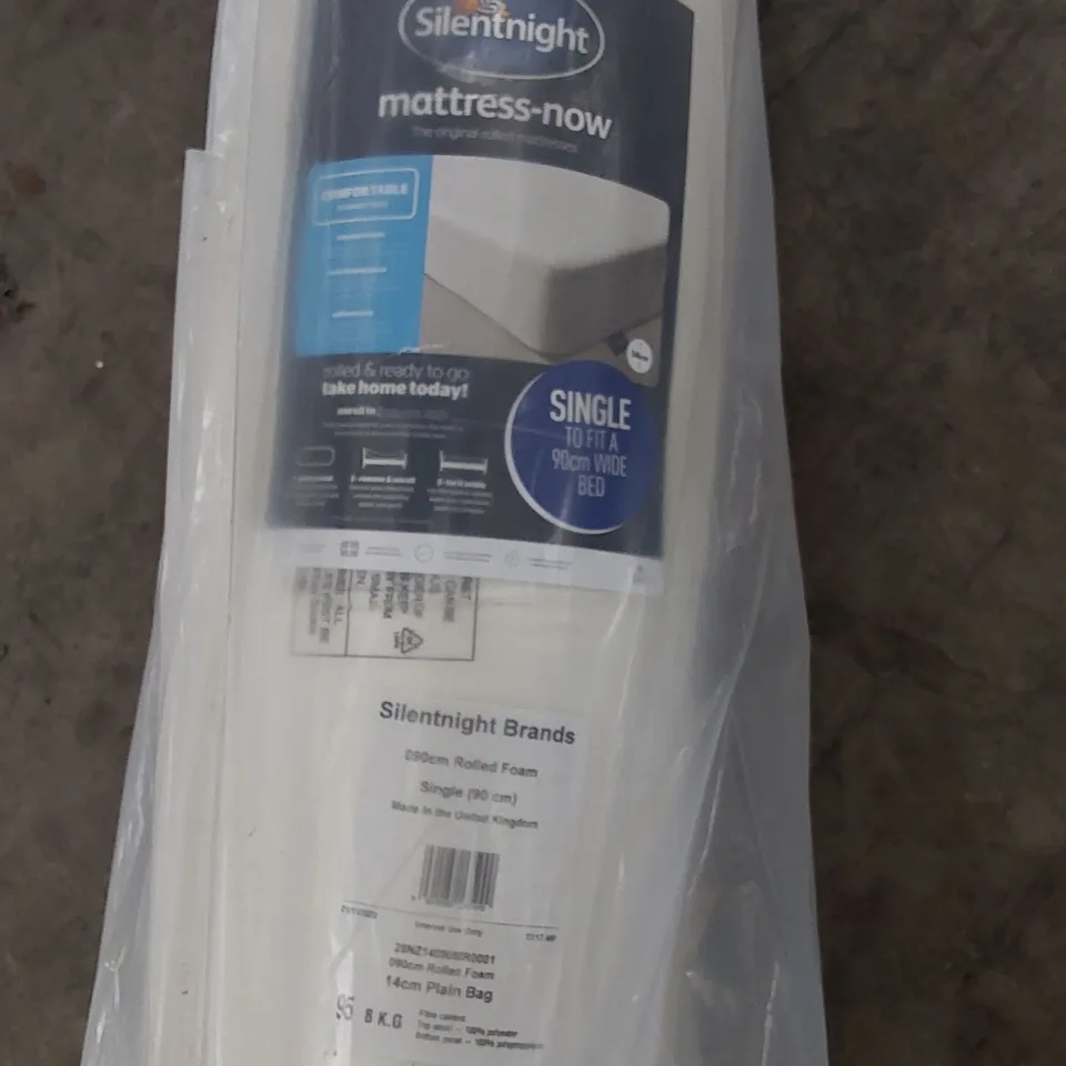QUALITY BAGGED SILENTNIGHT ROLLED FOAM 90CM SINGLE MATTRESS