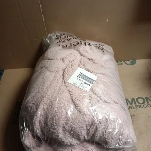 PINK PLAIN TEDDY DUVET DOUBLE SIZE UNBOXED