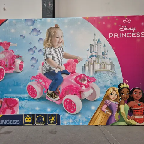 BOXED HUFFY DISNEY PRINCESS BUBBLE RIDE-ON QUAD - COLLECTION ONLY