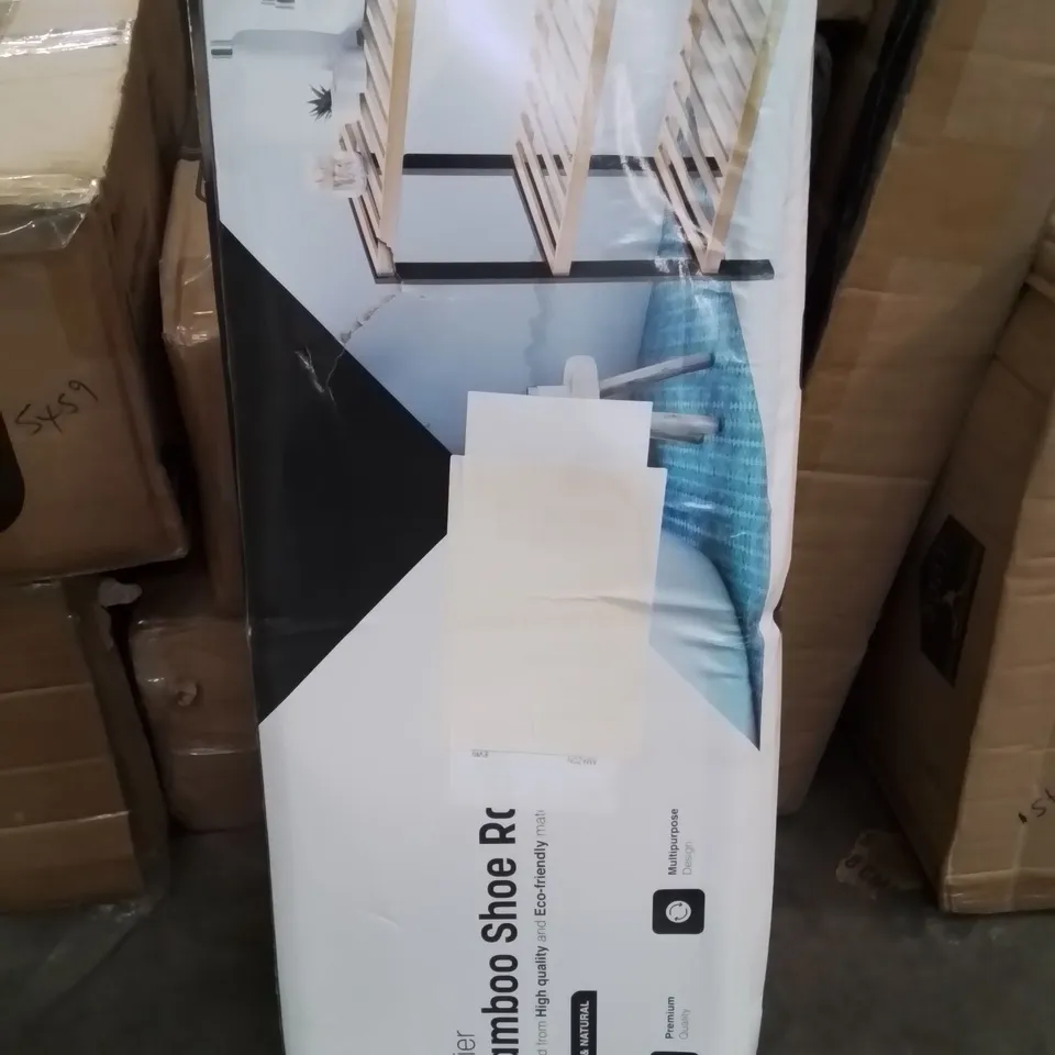 BOXED BAMBOO SHOE RACK