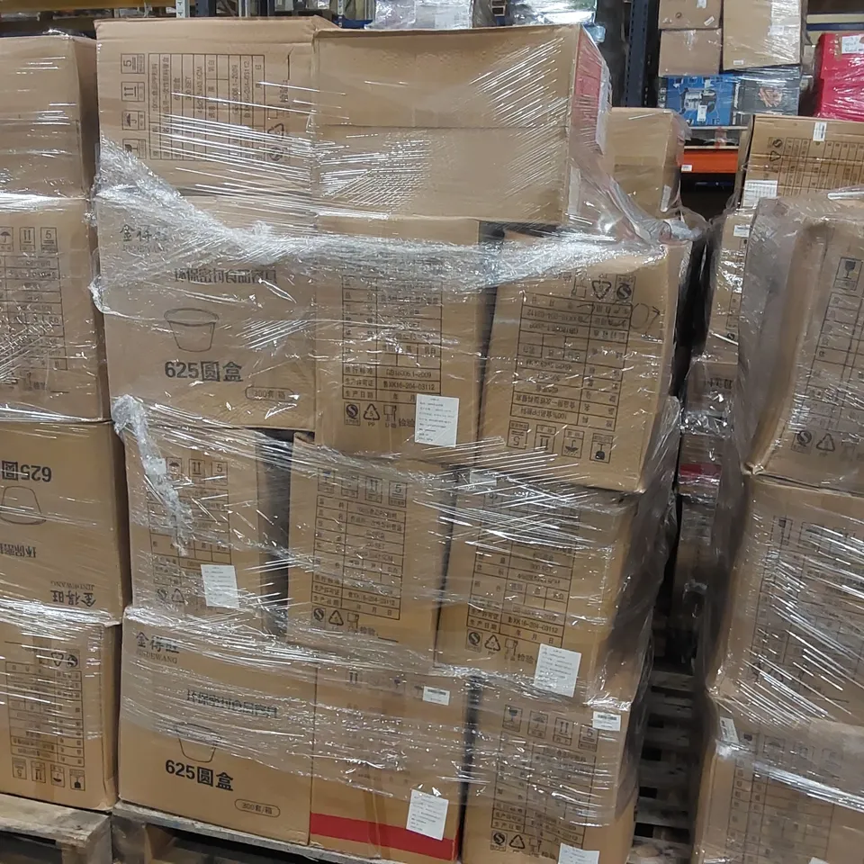 PALLET TO CONTAIN A LARGE ASSORTMENT OF SEALED FOOD CONTAINERS 