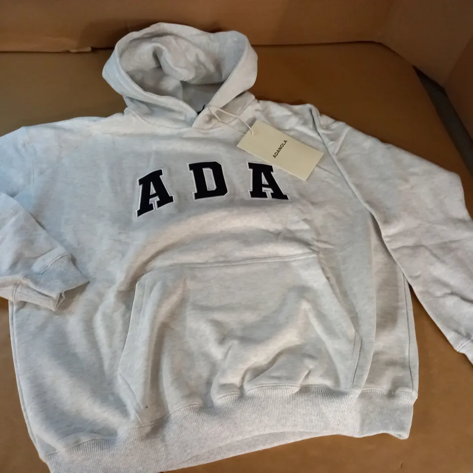 ADANOLA OVERSIZED LIGHT GREY HOODIE - S