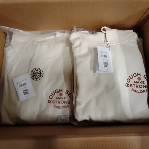 BRAND NEW BRASS MONKEY LADIES HOODIES - APPROXIMATELY 7X // OFF WHITE // BMAW24LH01 // SIZE: L