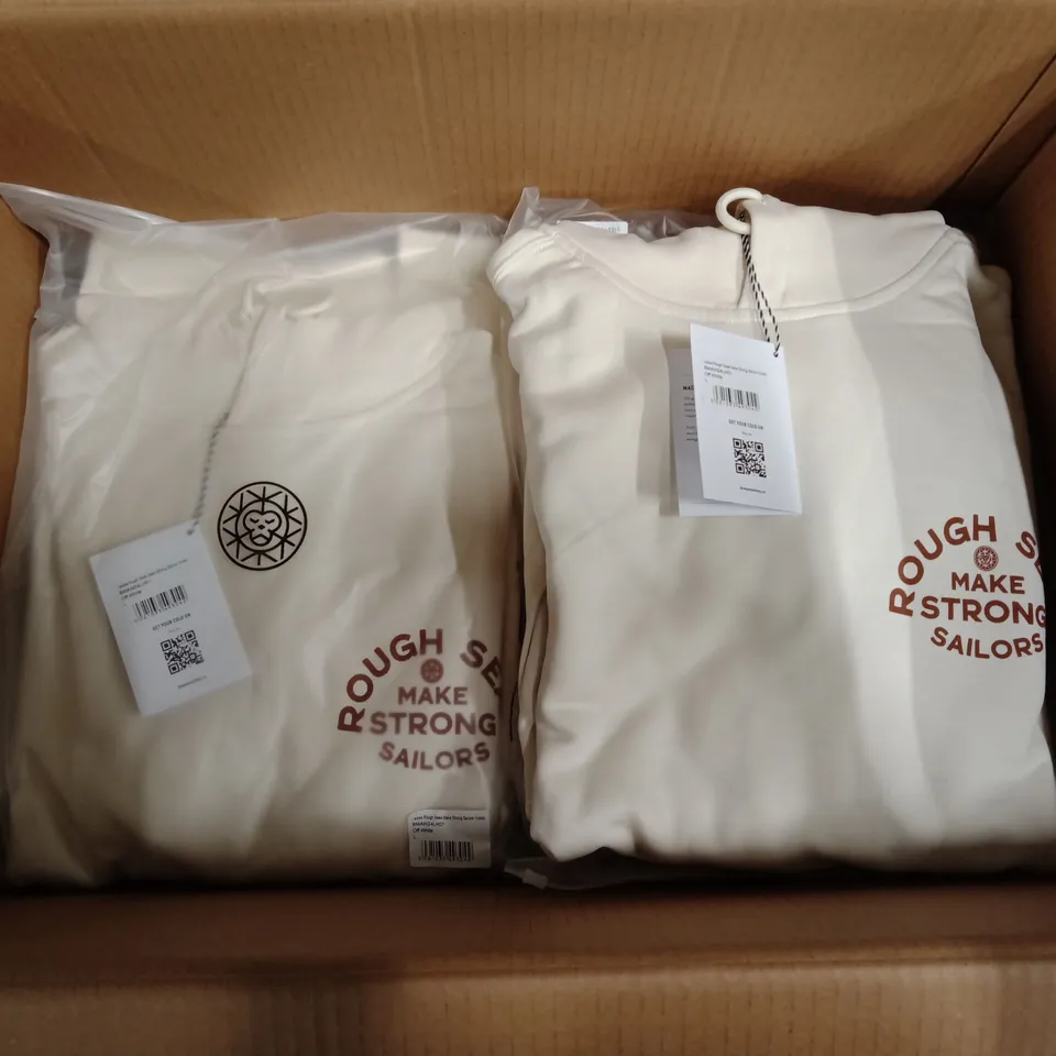 BRAND NEW BRASS MONKEY LADIES HOODIES - APPROXIMATELY 7X // OFF WHITE // BMAW24LH01 // SIZE: L