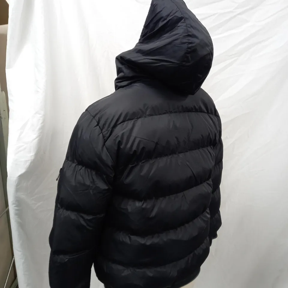 BLACK SPINDLE BUBBLE COAT - SIZE 11-12 YRS