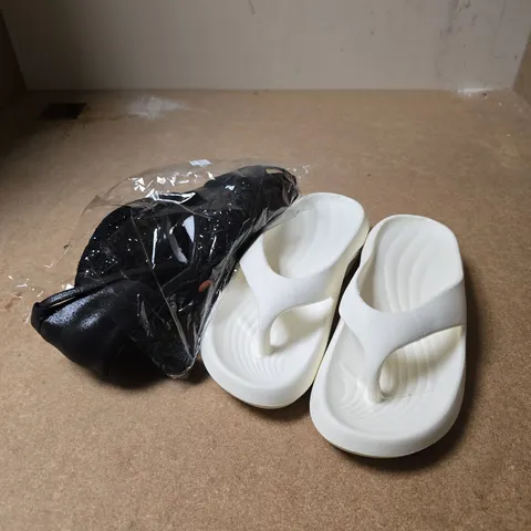 APPROXIMATELY 10 ASSORTED PAIRS OF FOOTWEAR PRODUCTS IN VARIOUS STYLES & SIZES 