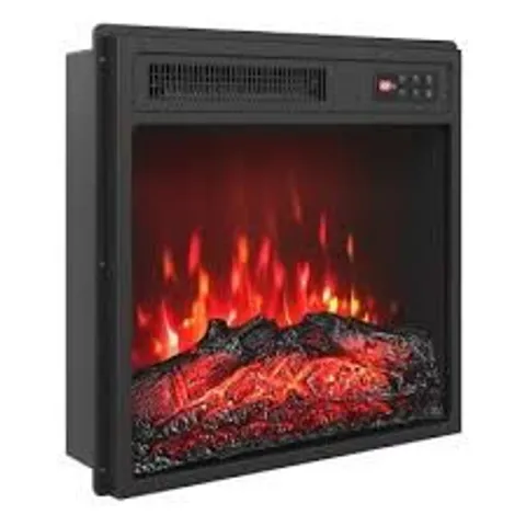 BOXED 18 INCHES RECESSED FIREPLACE HEATER WITH REMOTE CONTROL AND ADJUSTABLE FLAME COLORS