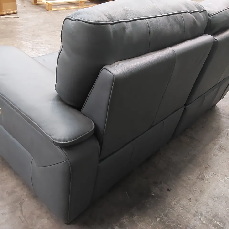 QUALITY DESIGNER ITALIAN MADE GRADO ELECTRIC RECLINER 2-SEATER LEATHER LOVESEAT SOFA