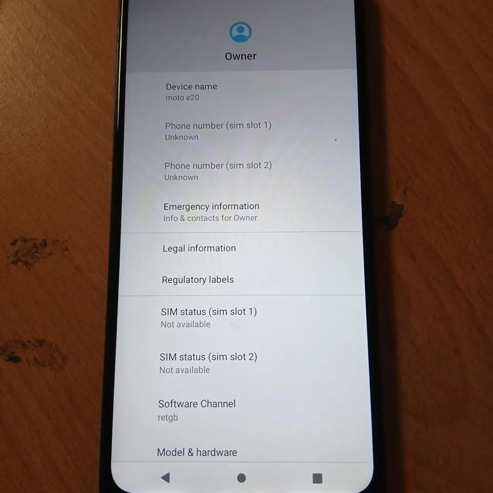 MOTOROLA MOTO E20 SMARTPHONE