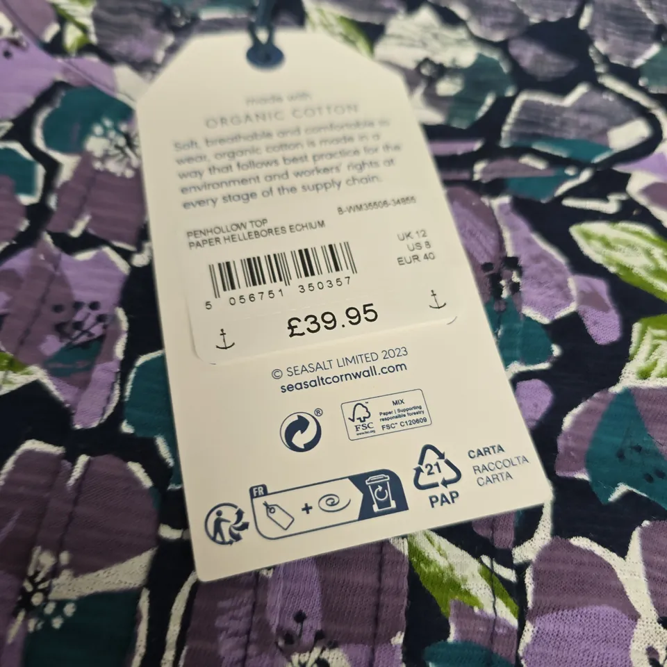 SEASALT CORNWALL PENHOLLOW TOP - SIZE 12