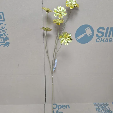 APPROXIMATELY 24 GISELA GRAHAM ARTIFICIAL GOLD COLOUR FLOWER STEMS DECORATIVE GARDEN ORNAMENTS