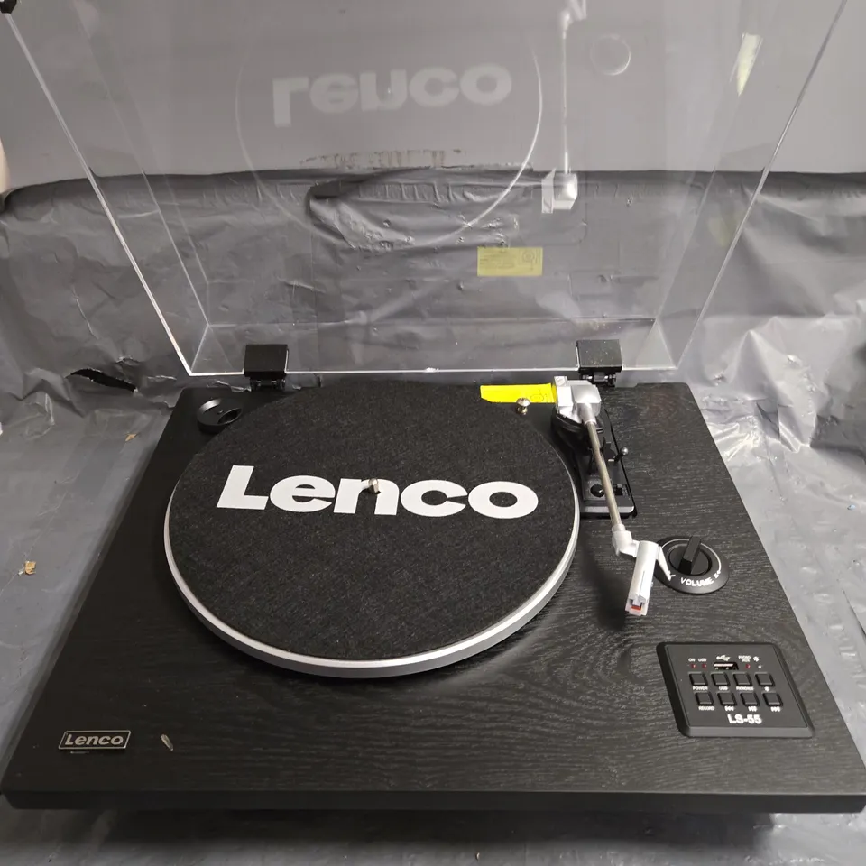 LENCO LS-55BK TURNTABLE WITH BLUETOOTH USB MP3 PLAYER-ENCODER AND BUILT IN SPEAKERS