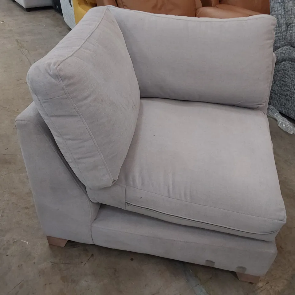 LOUNGE Co CORNER SECTION LIGHT GREY FABRIC