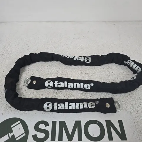 FALANTE CHAIN LOCK - BLACK TEXTILE WITH METAL RING ENDS 