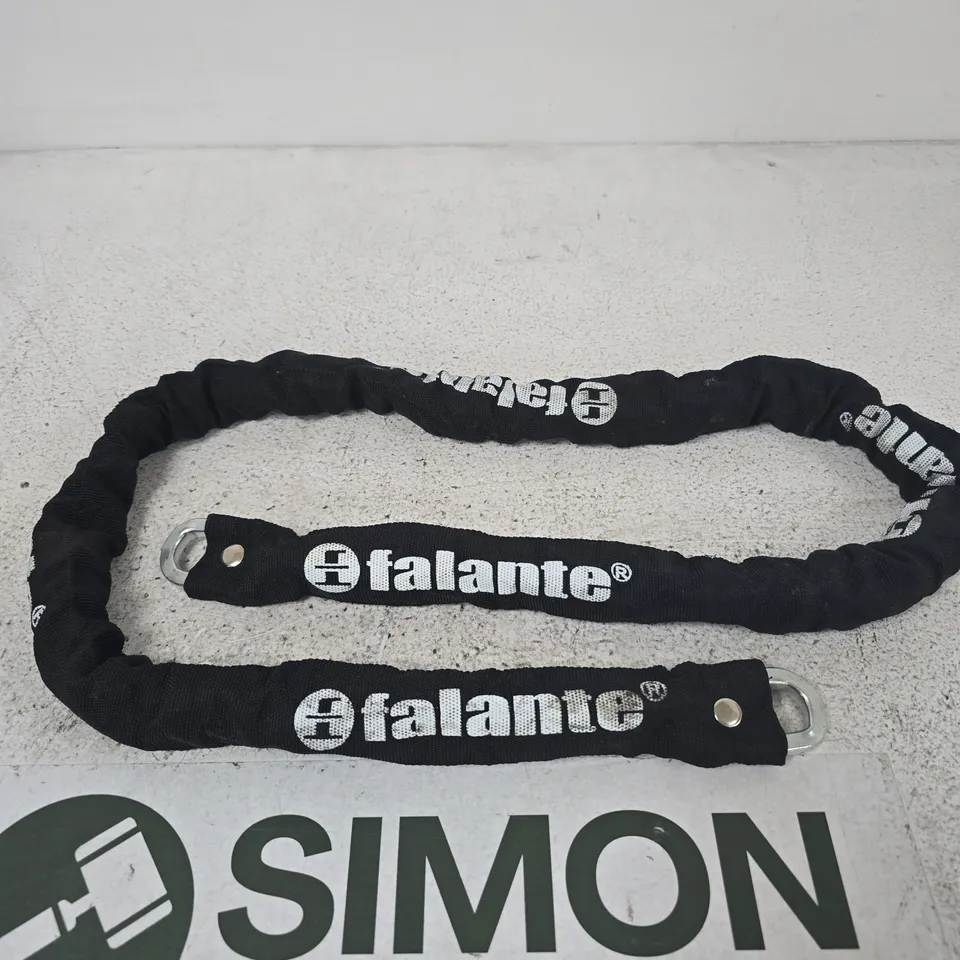 FALANTE CHAIN LOCK - BLACK TEXTILE WITH METAL RING ENDS
