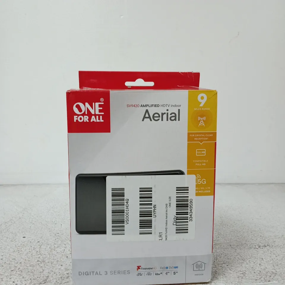ONE FOR ALL SV9420 AMPLIFIED HDTV INDOOR AERIAL RRP £24.99