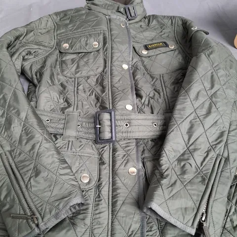 BARBOUR KHAKI PADDED JACKET - SIZE 12