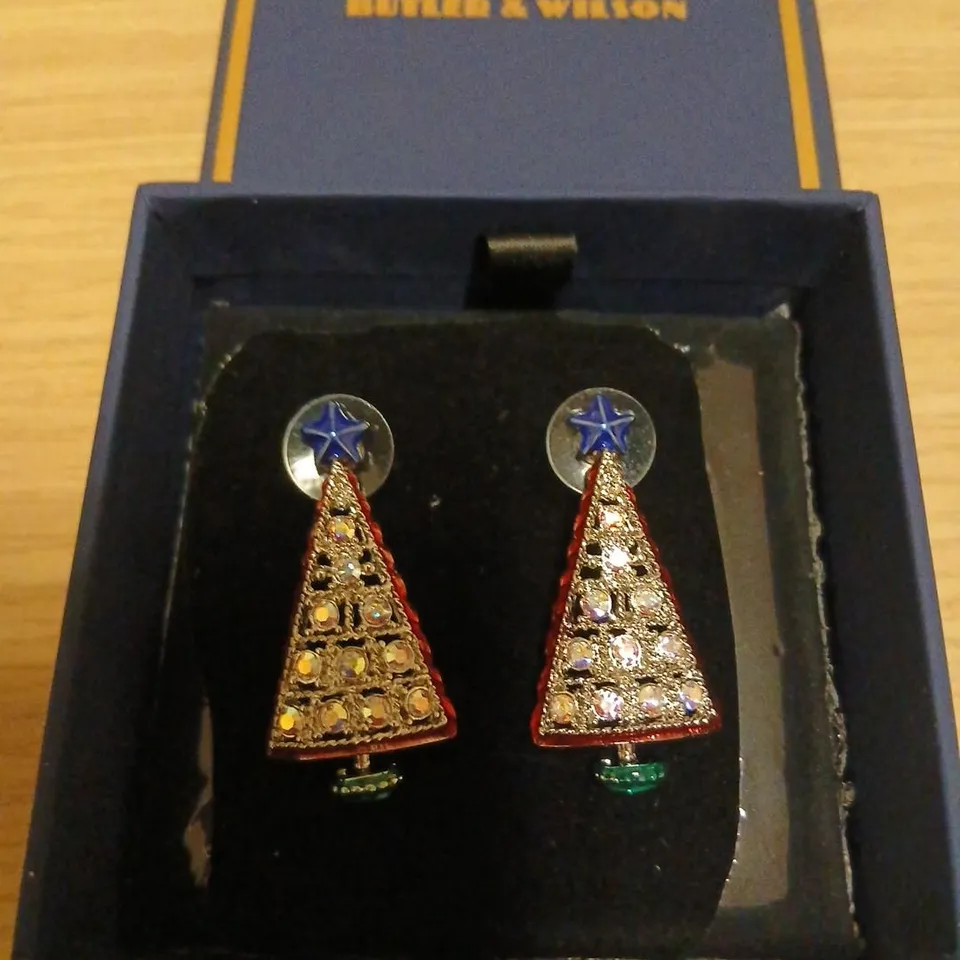 BUTLER & WILSON CHRISTMAS TREE EARRINGS 