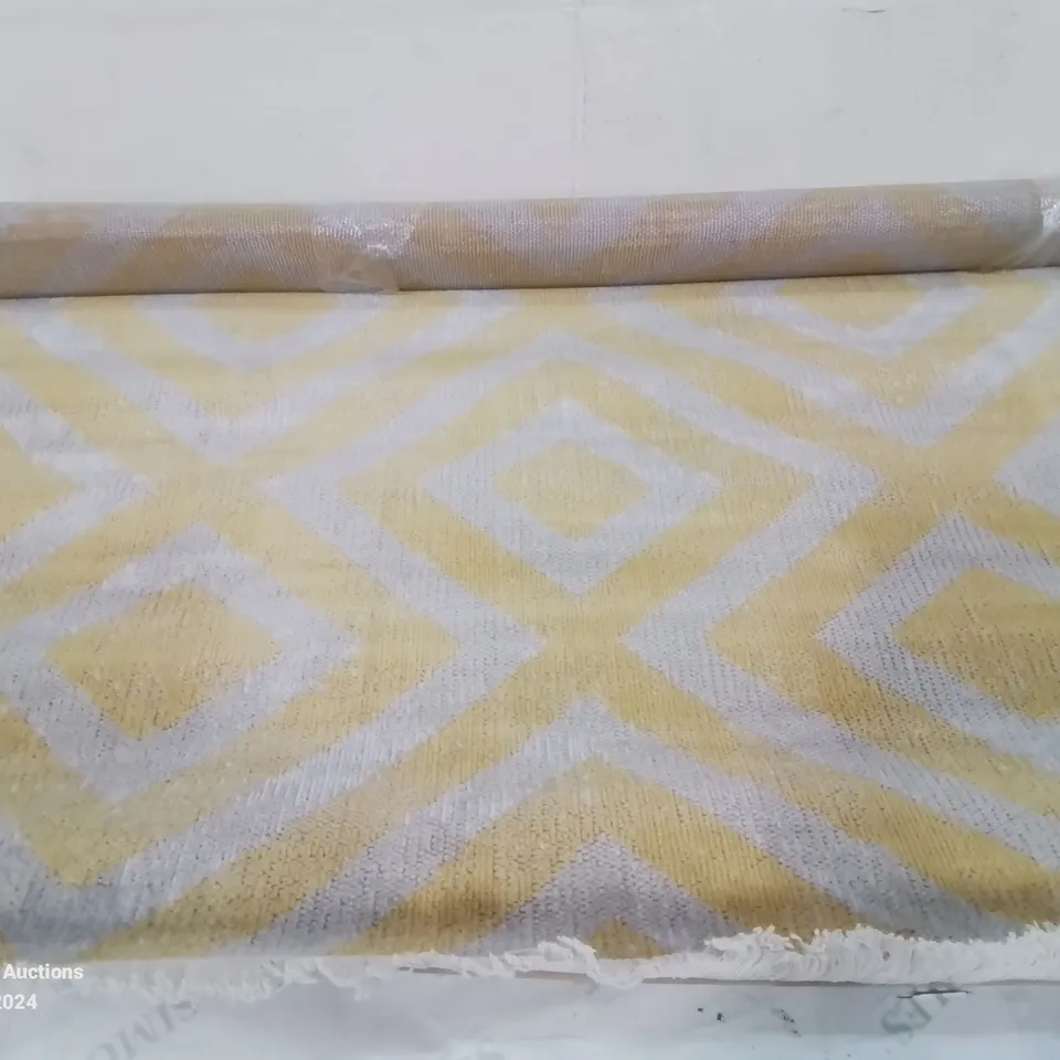 BRAND NEW PACO HOME 821 POCO YELLOW-WHITE 120X170CM RUG
