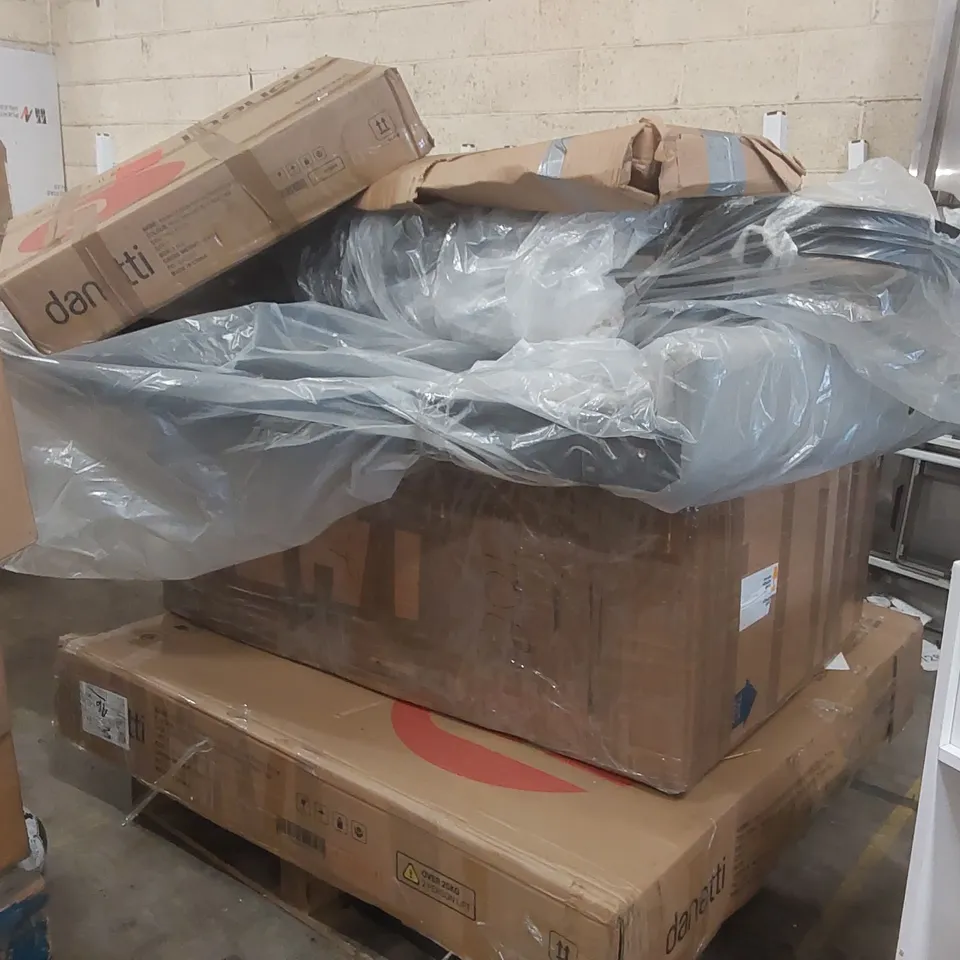 PALLET CONTAINING A VERY LARGE QUANTITY OF ASSORTED DESIGNER DANETTI FURNITURE PARTS ECT
