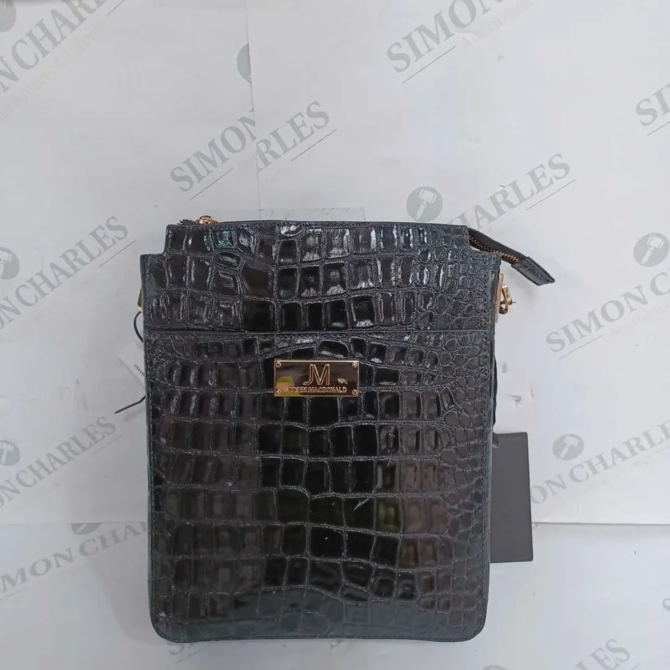 JULIEN MACDONALD CROCODILE SKIN BAG IN BLACK