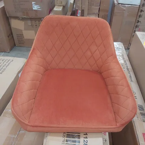 BOXED SET OF 2 UPHOLSTERED DINING CHAIRS - ORANGE