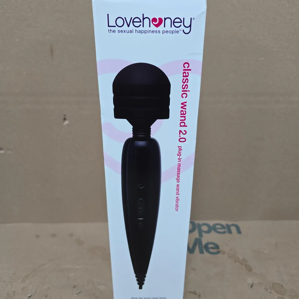 BOXED LOVEHONEY CLASSIC WAND 2.0 PLUG-IN MASSAGER WAND VIBRATOR