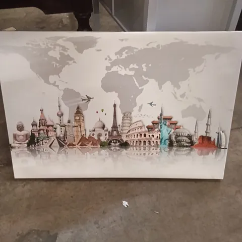 WORLD LANDMARKS COLLAGE WALL ART β BOXED PRINT